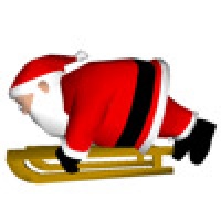 Downhill Santa