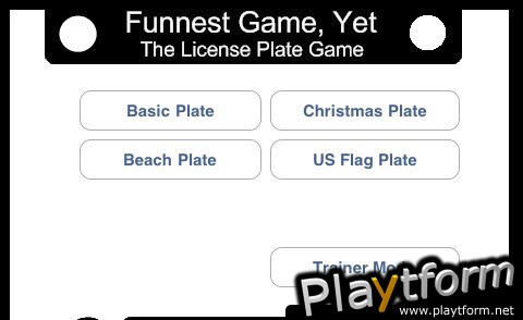 The License Plate Game (iPhone/iPod)