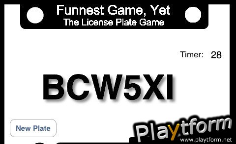 The License Plate Game (iPhone/iPod)