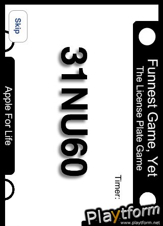 The License Plate Game (iPhone/iPod)