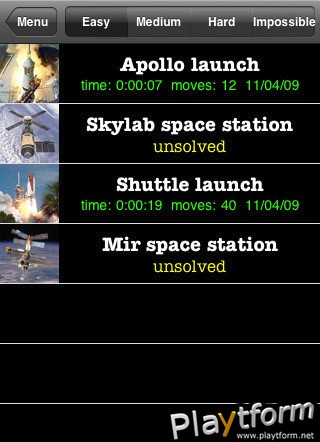 aQ's Slider Puzzle: Space (iPhone/iPod)