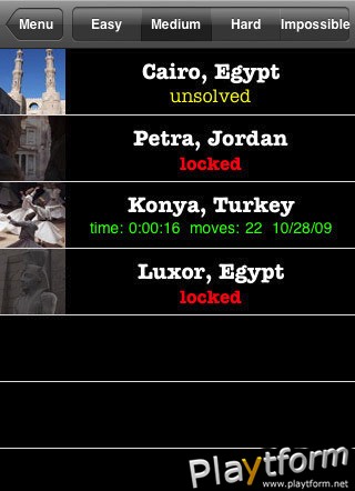 aQ's Slider Puzzle: iLove Travel (iPhone/iPod)