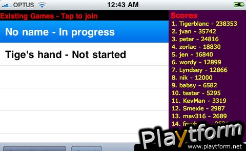 Speed Scrabble (iPhone/iPod)