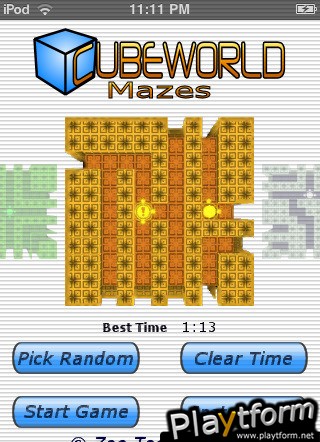 CubeWorld Mazes (iPhone/iPod)