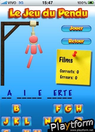 Le Jeu du Pendu (French Hangman with Bluetooth) (iPhone/iPod)