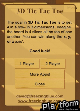 TicTacToe 3D (iPhone/iPod)