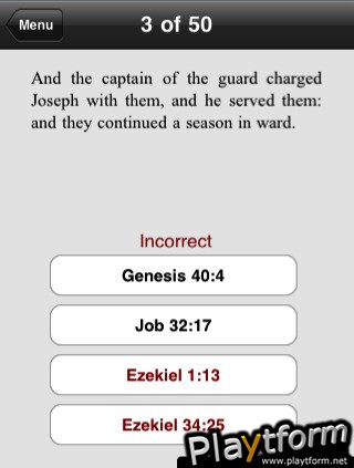 Bible Reference Game (iPhone/iPod)