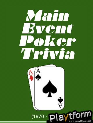 Main Event Poker Trivia (iPhone/iPod)