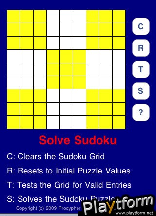 Solve Sudoku (iPhone/iPod)