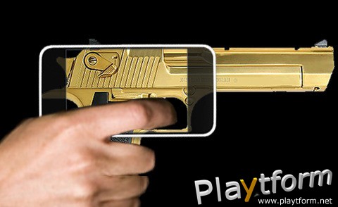 AAA rgDesert Eagle 50AE Gold : Real Guns (iPhone/iPod)