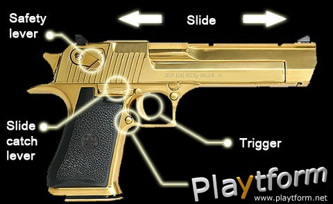 AAA rgDesert Eagle 50AE Gold : Real Guns (iPhone/iPod)