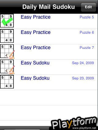 Daily Mail Sudoku (iPhone/iPod)