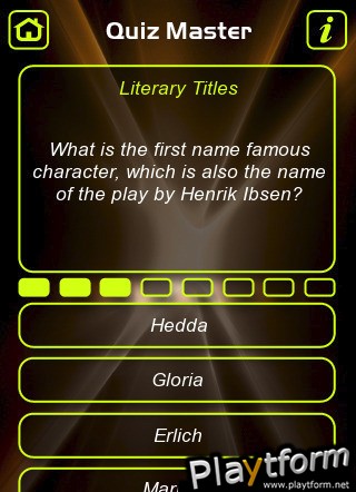 Literature Trivia Quiz (iPhone/iPod)