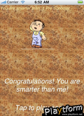 Smarter Than Pre Schooler? (iPhone/iPod)