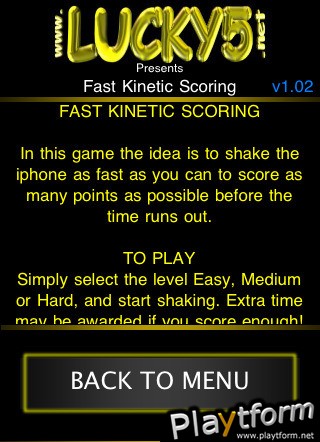 FAST KINETIC SCORING (iPhone/iPod)