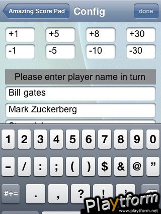 Amazing Score Pad (iPhone/iPod)