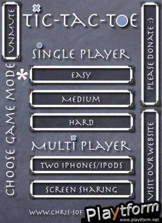 Tic-Tac-Toe (Single/Multi Player) (iPhone/iPod)