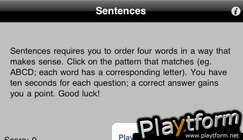 Arranging Sentences (iPhone/iPod)