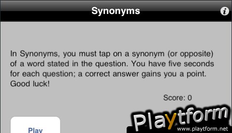 Synonyms (iPhone/iPod)