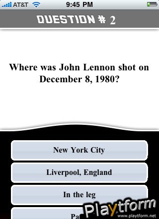 Mega Trivia: Back to the 80s (iPhone/iPod)