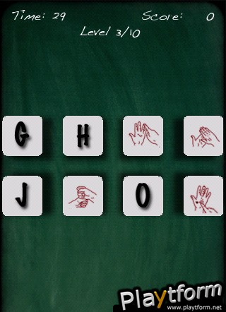 British Sign Language Alphabet Memory Match Game (iPhone/iPod)