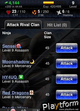 Ninjas Live (iPhone/iPod)