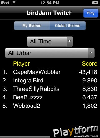 birdJam Twitch (iPhone/iPod)