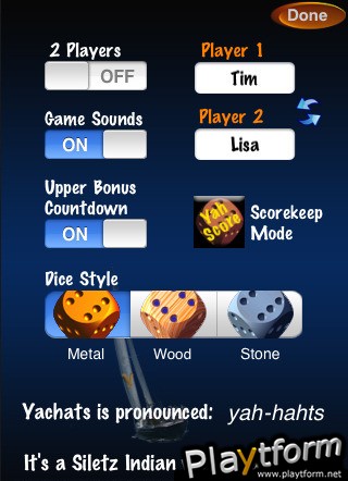 Yachats ( a 5 dice game) (iPhone/iPod)