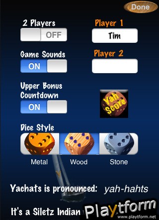 Yachats ( a 5 dice game) (iPhone/iPod)