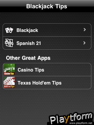 Blackjack and Spanish 21 Tips (iPhone/iPod)