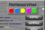 MyMemoryMad - The Ultimate Brain Test (iPhone/iPod)