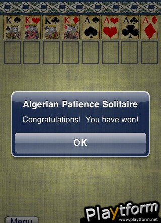 Algerian Patience Solitaire (iPhone/iPod)