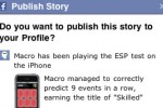 ESP test for Facebook (iPhone/iPod)