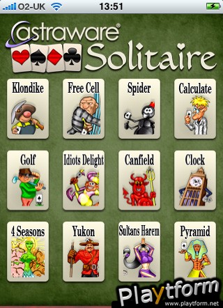 12 Solitaire Games From Astraware (iPhone/iPod)