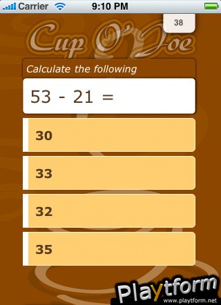 Cup O' Joe : Fun Brain Training (iPhone/iPod)