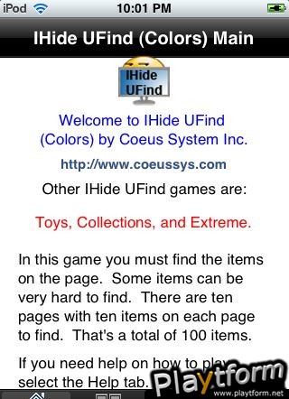 IHide UFind Colors (iPhone/iPod)