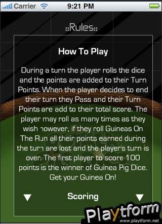 Guinea Pig Dice (iPhone/iPod)