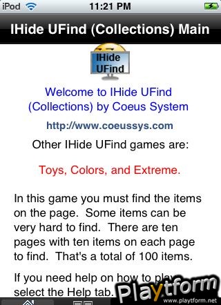 IHide UFind Collections (iPhone/iPod)