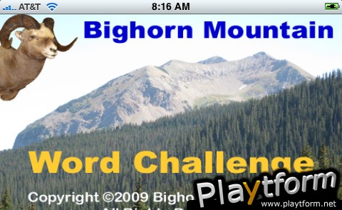 Bighorn Mountain Word Challenge (iPhone/iPod)