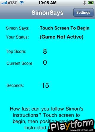 Simon Says Face Up (iPhone/iPod)