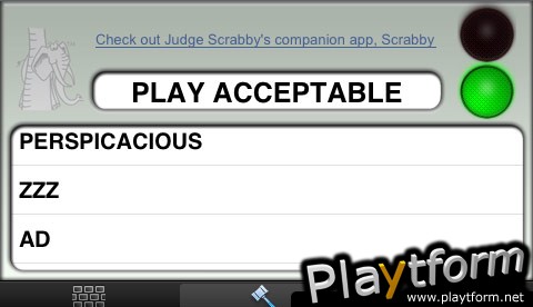 Judge Scrabby Scrabble Word Challenger (iPhone/iPod)