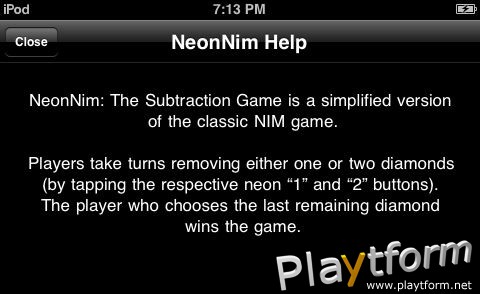 NeonNim: The Subtraction Game (iPhone/iPod)