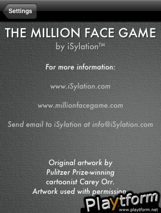 Million Face Game (iPhone/iPod)