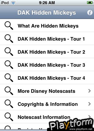 Disney's Animal Kingdom Hidden Mickeys Notescast (iPhone/iPod)