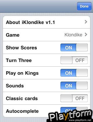 iKlondike Solitaire (iPhone/iPod)