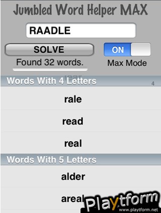 Jumbled Word Helper MAX (iPhone/iPod)