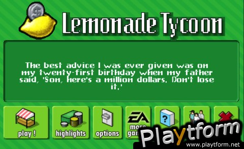 Lemonade Tycoon (iPhone/iPod)