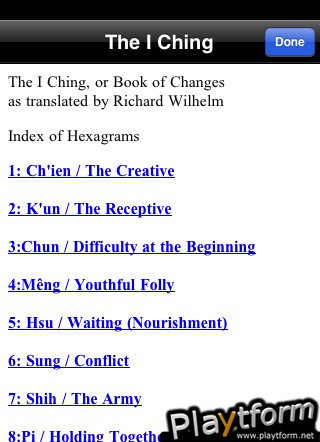 I Ching by Elkins.org (iPhone/iPod)