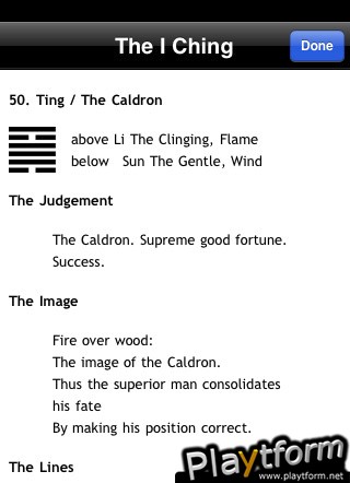 I Ching by Elkins.org (iPhone/iPod)