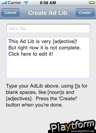 Ad Libs! (iPhone/iPod)